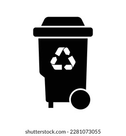 Recycle bin icon design. Trash bin icon. isolated on white background. vector illustration