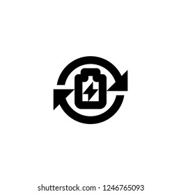 Recycle bin icon. Ecology sign