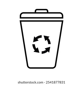 recycle bin icon in editable stroke
