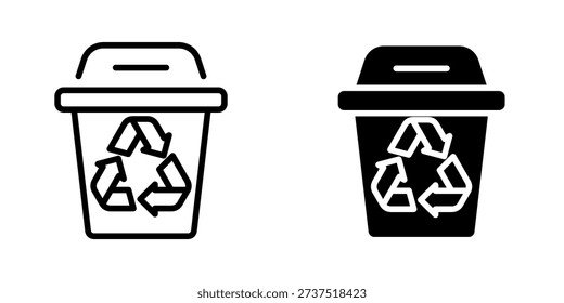 Recycle bin icon, element icon for design branding, print, and digital media