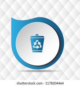 Recycle Bin Icon Geometric Background Vector Image
