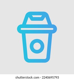 Recycle bin icon in gradient style about furniture, use for website mobile app presentation