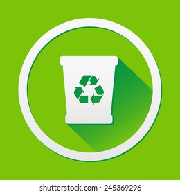 Recycle bin icon great for any use. Vector EPS10.