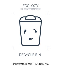 recycle bin icon. high quality line recycle bin icon on white background. from ecology collection flat trendy vector recycle bin symbol. use for web and mobile