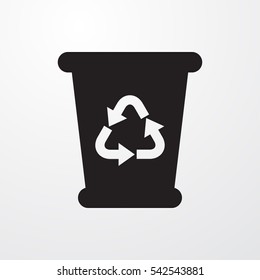 recycle bin icon illustration isolated vector sign symbol
