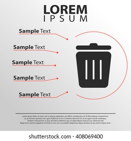 recycle bin icon. infographics template