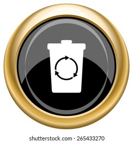 Recycle bin icon. Internet button on white  background. EPS10 Vector. 