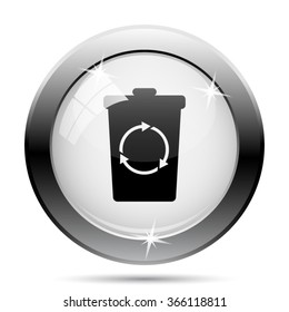 Recycle bin icon. Internet button on white background. EPS10 vector.
