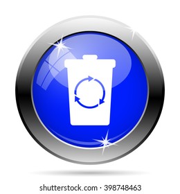 Recycle bin icon. Internet button on white background. EPS10 vector
