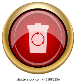 Recycle bin icon. Internet button on white background. EPS10 vector.
