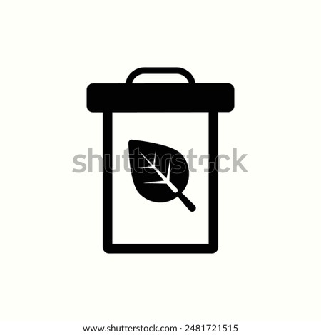recycle bin icon, isolated environment theme, glyph style illustration icon