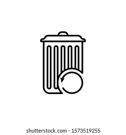 Recycle bin icon isolated on white background.
