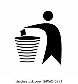 Recycle bin icon isolated on white
