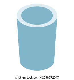 Recycle bin icon. Isometric of recycle bin vector icon for web design isolated on white background