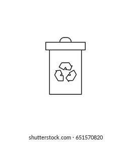 Recycle bin icon. Line icon for interfaces