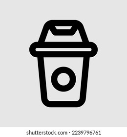 Recycle bin icon in line style about furniture, use for website mobile app presentation