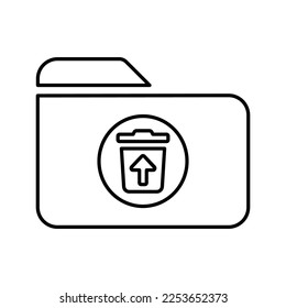 Recycle Bin Icon in Line Style