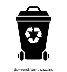 Recycle bin icon on a white background
