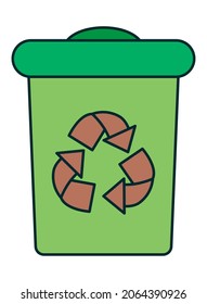 recycle bin icon on white background