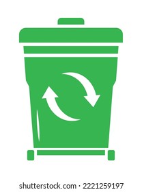 recycle bin icon on white background