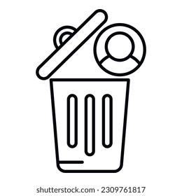 Recycle bin icon outline vector. Delete service. Social internet