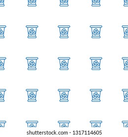 recycle bin icon pattern seamless white background. Editable outline recycle bin icon. recycle bin icon pattern for web and mobile.