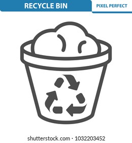 Recycle Bin Icon. Professional, pixel perfect icons optimized for both large and small resolutions. EPS 8 format. 12x size for preview.
