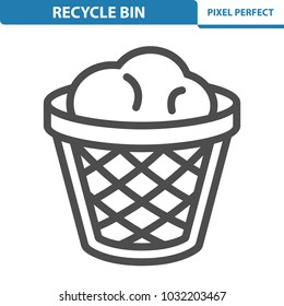 Recycle Bin Icon. Professional, pixel perfect icons optimized for both large and small resolutions. EPS 8 format. 12x size for preview.
