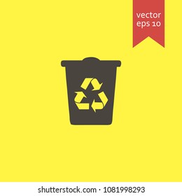 recycle bin. recycle bin icon. sign design. Vector EPS 10