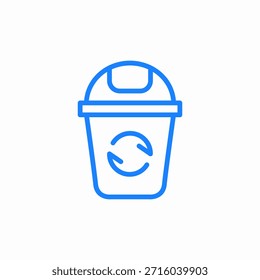 Vector de signo de icono de papelera de reciclaje