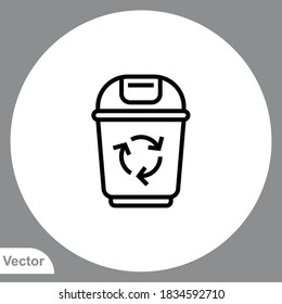 Recycle bin icon sign vector,Symbol, logo illustration for web and mobile