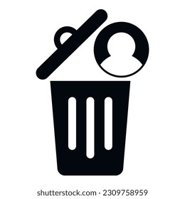 Recycle bin icon simple vector. Delete service. Social internet