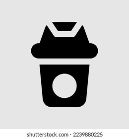 Recycle bin icon in solid style about furniture, use for website mobile app presentation