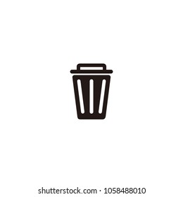 Recycle bin icon symbol isolated on white background