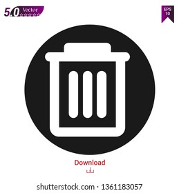 Recycle bin icon symbol vector illustration on white background