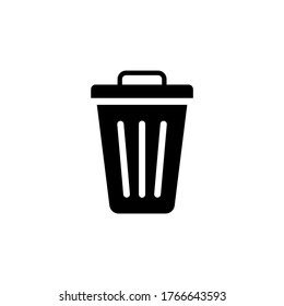 Icono de la papelera de reciclaje ilustración vectorial. Símbolo de icono de la barra diagonal