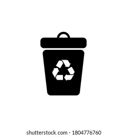 Recycle Bin icon symbol vector isolated on white background
