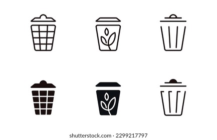 Recycle bin icon symbol vector