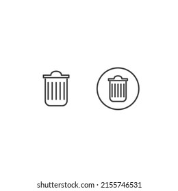 Recycle bin icon trash button or delete button