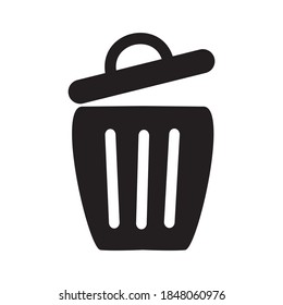 Icono de papelera de reciclaje. Ilustración vectorial de icono Trash Can