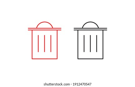 Recycle bin icon. Trash Can icon, delete icon, Garbage sign, Trendy Flat icon, vector illustration