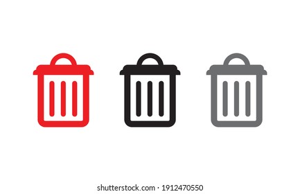 Recycle bin icon. Trash Can icon, delete icon, Garbage sign, Trendy Flat icon, vector illustration