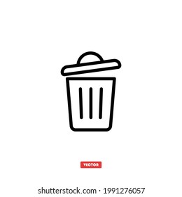Recycle bin icon. Trash can icon symbol design
