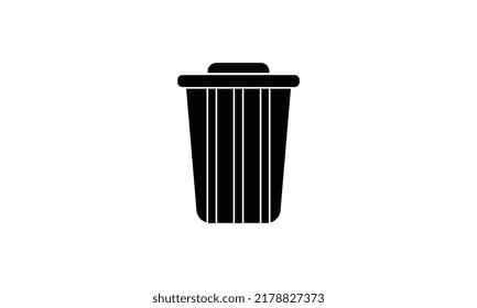 Icono de papelera de reciclaje. Ilustración vectorial de icono de la barra diagonal.
