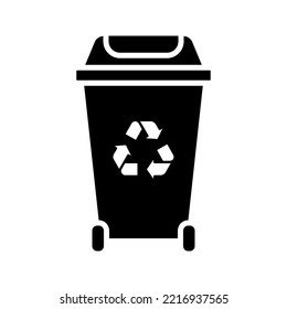 Recycle bin icon. trash can with recycle sign. vector illustration
