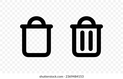 Icono de papelera de reciclaje. El símbolo Trash Can en dos estilos. EPS vectorial 10