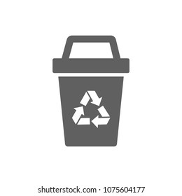Recycle bin icon in trendy flat style isolated on white background. Symbol for your web site design, logo, app, UI. Vector illustration, EPS