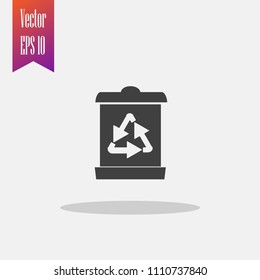 Recycle bin  icon vector