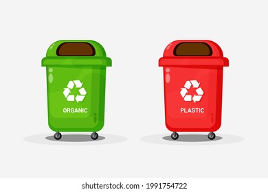 Recycle bin icon vector design