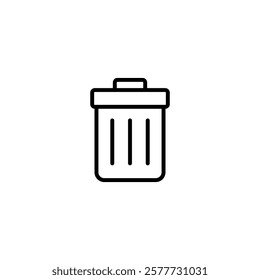 Recycle bin icon. Vector flat blck linear illustration for web and app..eps